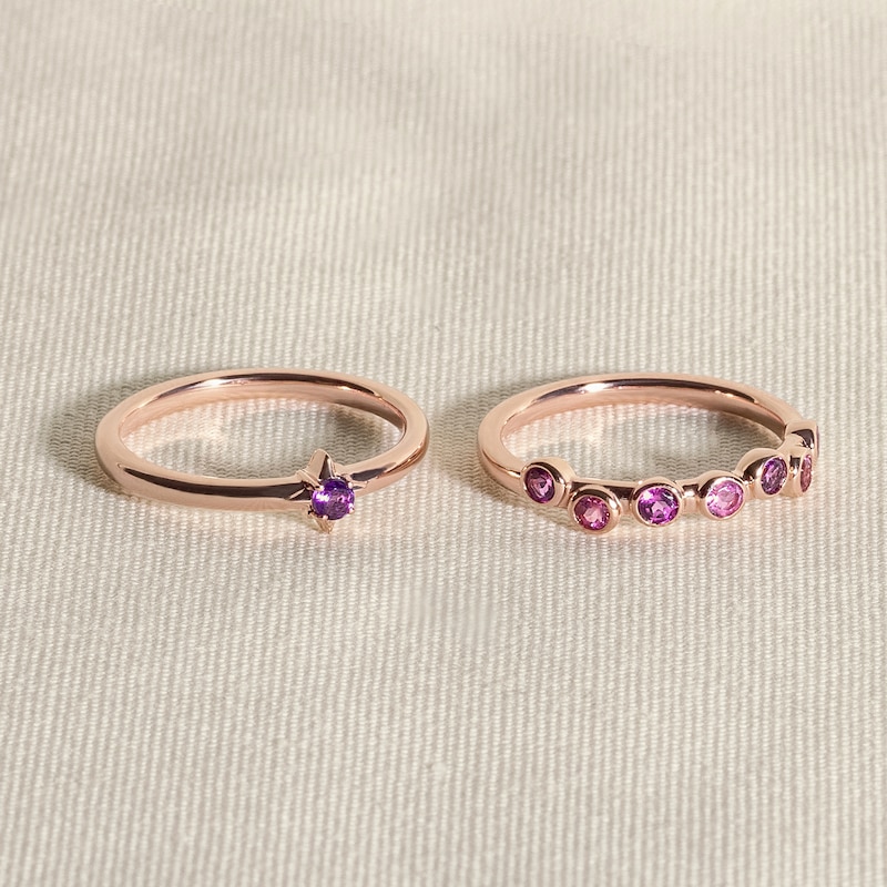 Main Image 4 of Juliette Maison Natural Amethyst Ring 10K Yellow Gold