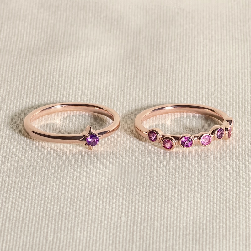 Main Image 4 of Juliette Maison Natural Ruby Ring 10K Rose Gold