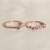 Thumbnail Image 4 of Juliette Maison Natural Ruby & Natural Pink Tourmaline Ring 10K White Gold