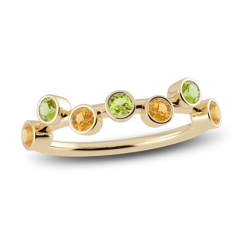 Main Image 1 of Juliette Maison Natural Peridot & Natural Citrine Ring 10K Yellow Gold