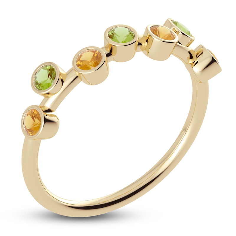 Main Image 2 of Juliette Maison Natural Peridot & Natural Citrine Ring 10K Yellow Gold