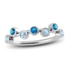 Thumbnail Image 1 of Juliette Maison Natural Blue Zircon & Natural Aquamarine Ring 10K White Gold