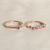 Thumbnail Image 4 of Juliette Maison Natural Blue Zircon & Natural Aquamarine Ring 10K White Gold
