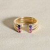 Thumbnail Image 4 of Juliette Maison Natural Amethyst Cuff Ring 10K Yellow Gold