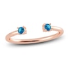 Thumbnail Image 1 of Juliette Maison Natural Blue Zircon Cuff Ring 10K Rose Gold