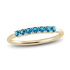 Thumbnail Image 1 of Juliette Maison Natural Blue Zircon Half Eternity Ring 10K Yellow Gold