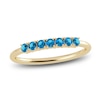 Thumbnail Image 0 of Juliette Maison Natural Blue Zircon Half Eternity Ring 10K Yellow Gold