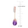 Thumbnail Image 1 of Natural Amethyst Earrings 1/6 ct tw Diamonds 14K Rose Gold