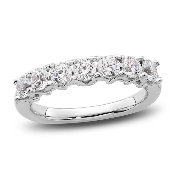 Diamond Anniversary Ring 1 ct tw Round 18K White Gold