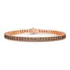 Thumbnail Image 1 of Le Vian Diamond Tennis Bracelet 3-5/8 ct tw Round 14K Strawberry Gold 7.25"