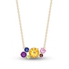 Thumbnail Image 0 of Juliette Maison Natural Multi-Gemstone Pendant Necklace 10K Yellow Gold 18"