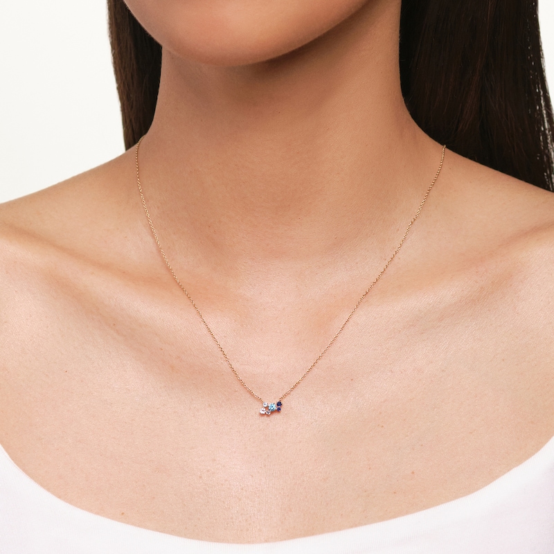 Main Image 3 of Juliette Maison Natural Multi-Gemstone Pendant Necklace 10K Yellow Gold 18"