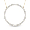 Thumbnail Image 1 of Lab-Grown Diamond Circle Necklace 2 ct tw Round 14K Yellow Gold 18"