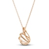 Thumbnail Image 2 of Le Vian Wrapped In Chocolate Diamond Necklace 3/8 ct tw Round 14K Strawberry Gold 19"