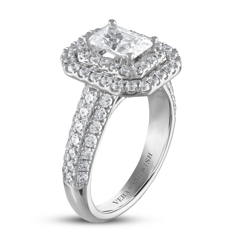 Vera Wang WISH Diamond Engagement Ring 2-1/4 ct tw Emerald-cut 14K White Gold