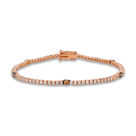Le Vian Diamond Bracelet 1-1/2 ct tw Round 14K Strawberry Gold 7.25