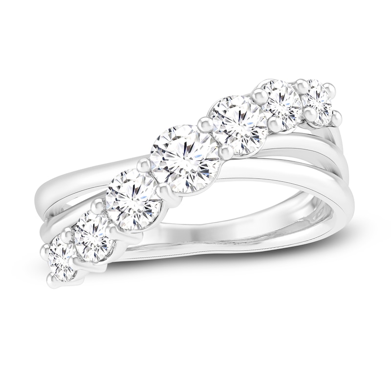 Main Image 1 of Lab-Grown Diamond Ring 1-1/2 ct tw Round 14K White Gold