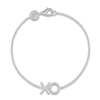 Thumbnail Image 1 of Juliette Maison Diamond Station Name Bracelet 1/4 ct tw Round 10K White Gold