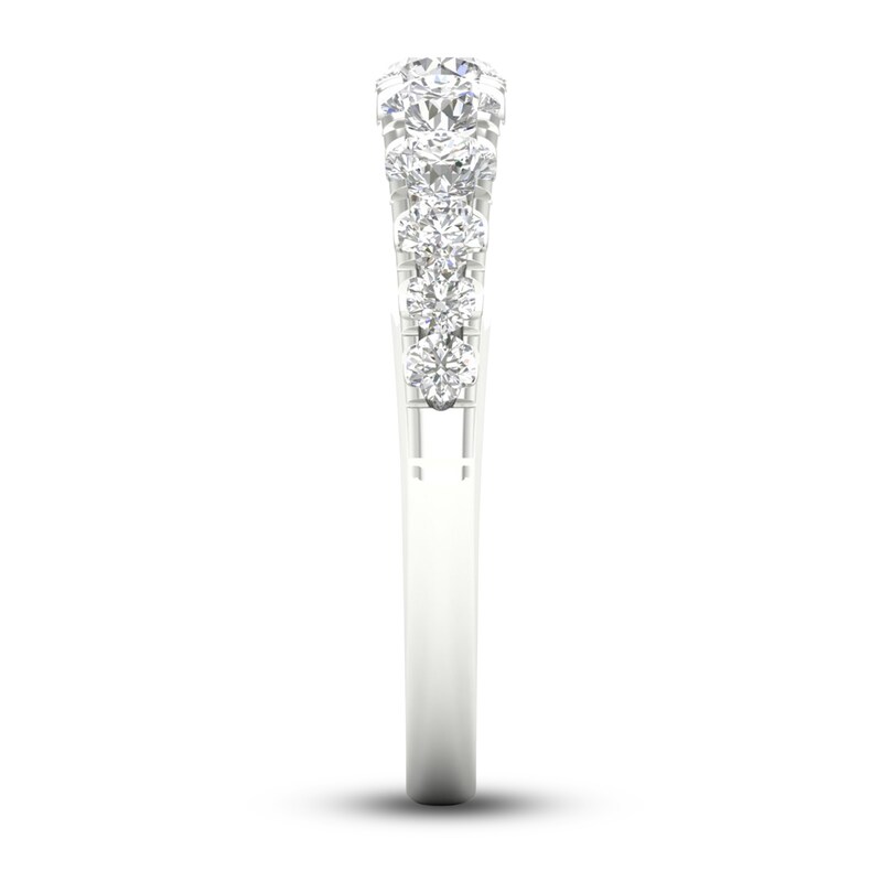 Main Image 3 of Graduated Diamond Anniversary Band 1 ct tw Round 14K White Gold