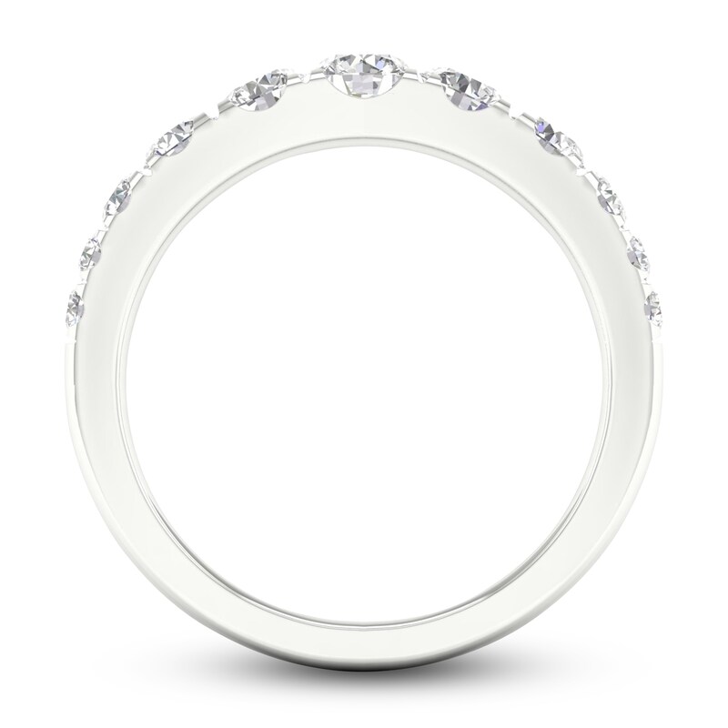 Main Image 4 of Graduated Diamond Anniversary Band 1 ct tw Round 14K White Gold