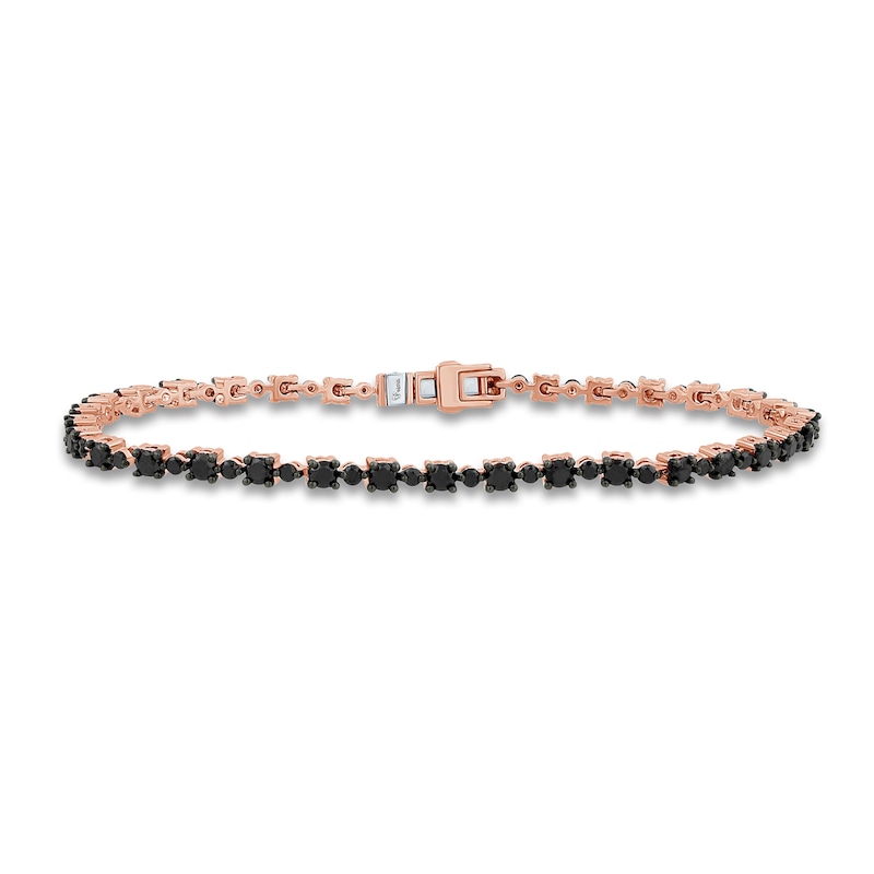 Pnina Tornai Diamond Tennis Bracelet 3 ct tw Round 14K Rose Gold 7"