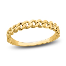 Chain Link Ring 14K Yellow Gold