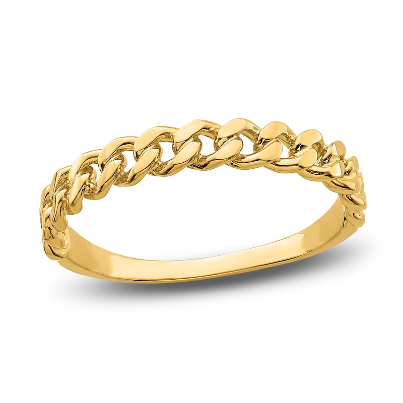 Main Image 1 of Chain Link Ring 14K Yellow Gold
