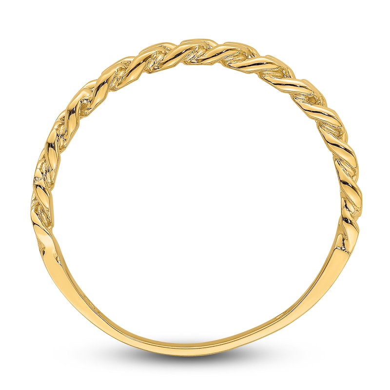 Chain Link Ring 14K Yellow Gold