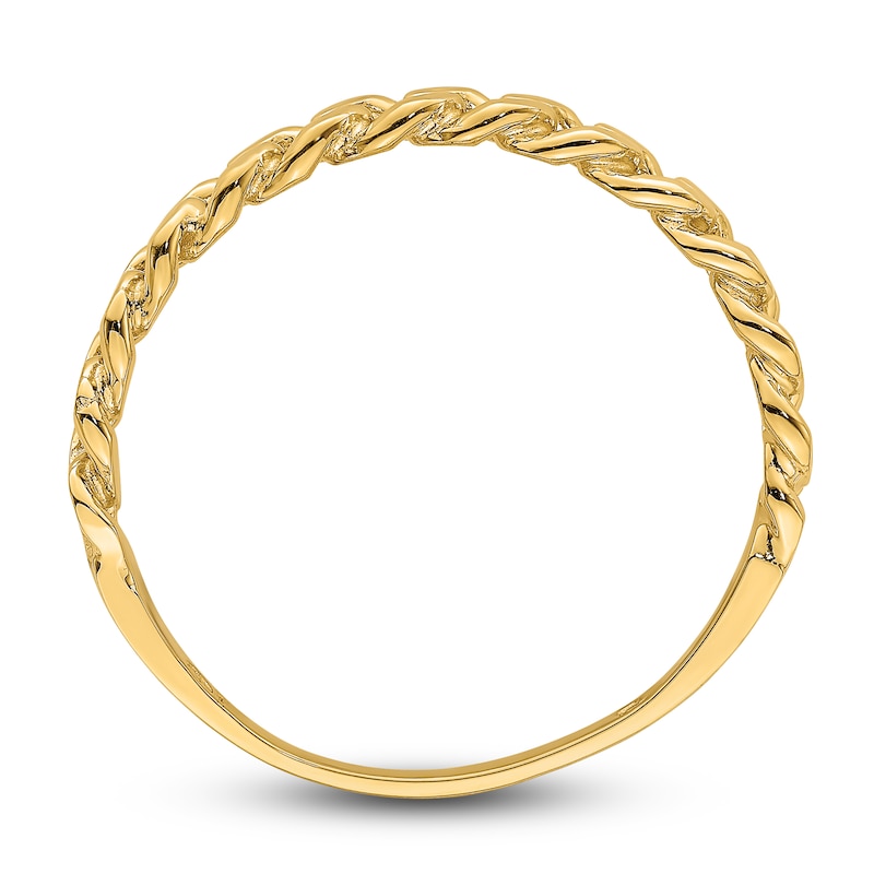 Main Image 2 of Chain Link Ring 14K Yellow Gold