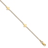 Thumbnail Image 1 of High-Polish Cross Anklet 14K Yellow Gold 9"