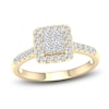 Thumbnail Image 0 of Diamond Halo Engagement Ring 3/4 ct tw Round 14K Yellow Gold