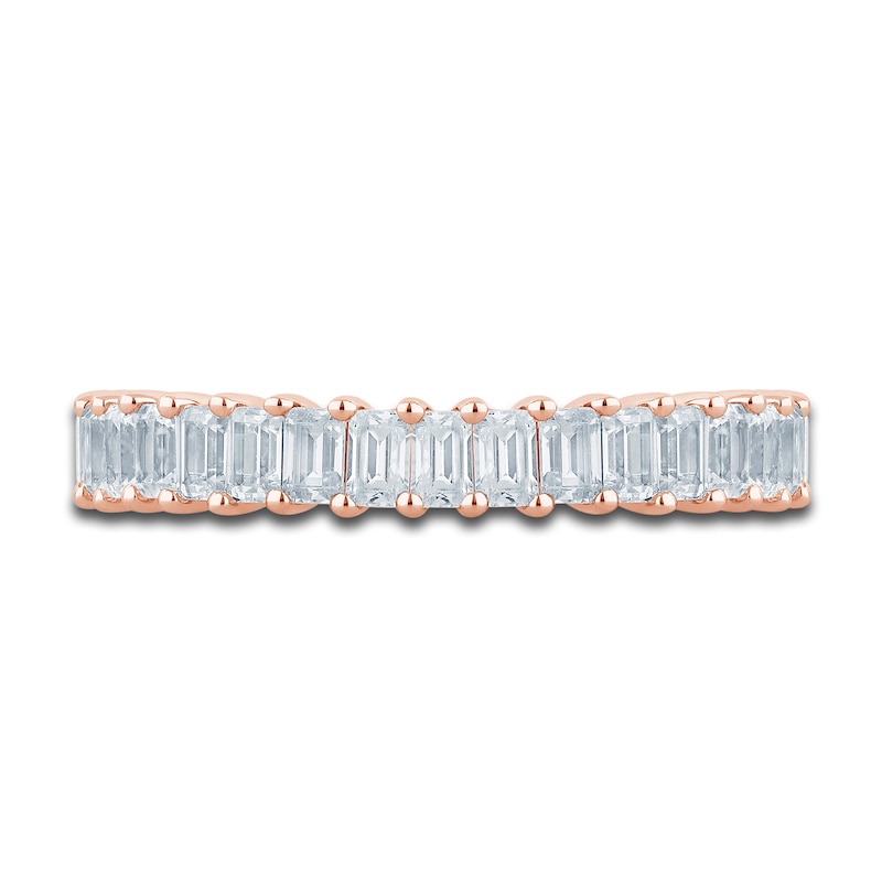 Main Image 3 of Pnina Tornai Diamond Eternity Ring 2-1/2 ct tw Emerald 14K Rose Gold