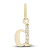 Thumbnail Image 1 of Initial D Necklace Charm Diamond Accents 10K Yellow Gold