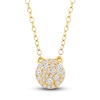 Thumbnail Image 1 of Diamond Pave Necklace 1/4 ct tw Round 14K Yellow Gold 18"