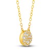 Thumbnail Image 4 of Diamond Pave Necklace 1/4 ct tw Round 14K Yellow Gold 18"