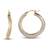 Thumbnail Image 1 of Italia D'Oro Diamond-Cut Hoop Earrings 14K Yellow Gold 20mm