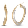 Thumbnail Image 2 of Italia D'Oro Diamond-Cut Hoop Earrings 14K Yellow Gold 20mm