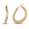 Thumbnail Image 3 of Italia D'Oro Diamond-Cut Hoop Earrings 14K Yellow Gold 20mm