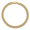 Thumbnail Image 1 of Men's Solid Diamond-Cut Curb Link Necklace 14K Yellow Gold 24" 5.35mm
