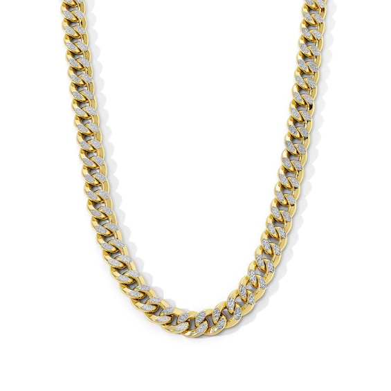 Semi-Solid Curb Chain Necklace 10K Yellow Gold 22" 7.8mm
