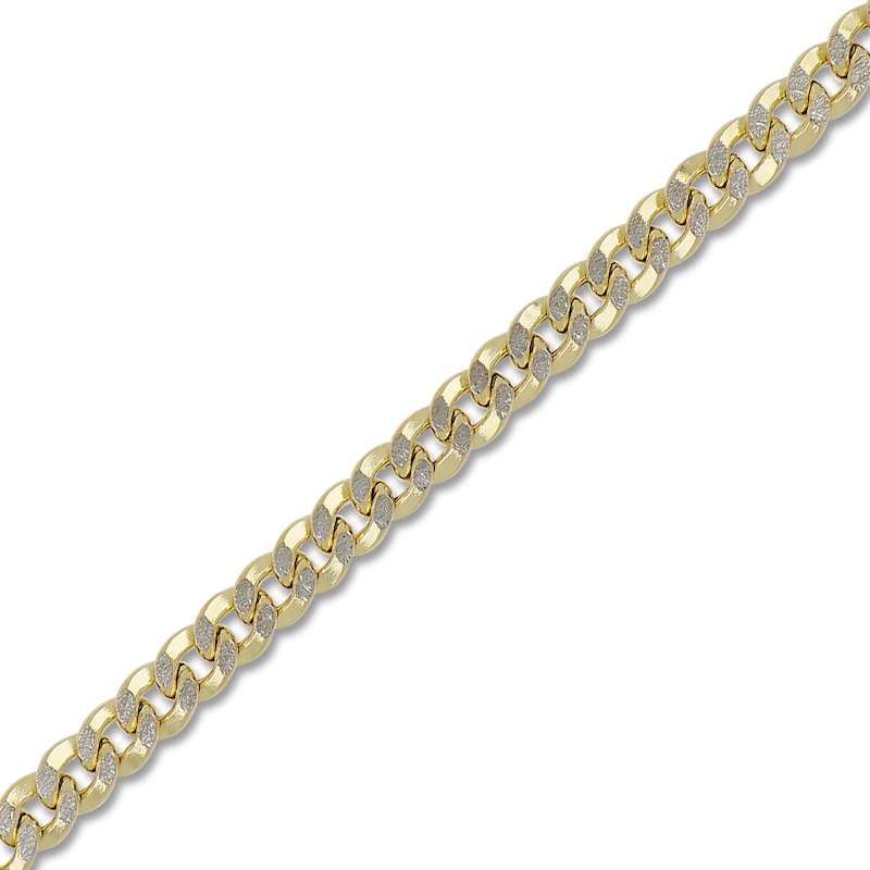 Semi-Solid Curb Chain Necklace 10K Yellow Gold 22" 7.8mm