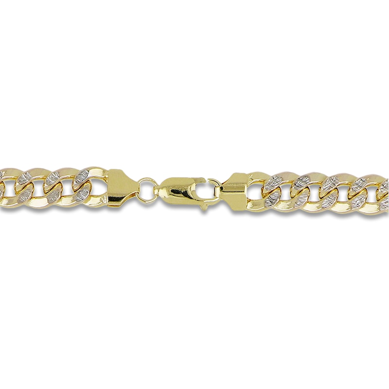 Semi-Solid Curb Chain Necklace 10K Yellow Gold 22" 7.8mm