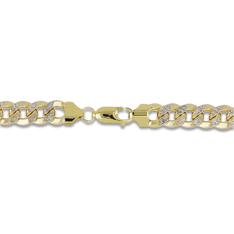 Main Image 3 of Semi-Solid Curb Chain Necklace 10K Yellow Gold 22" 7.8mm