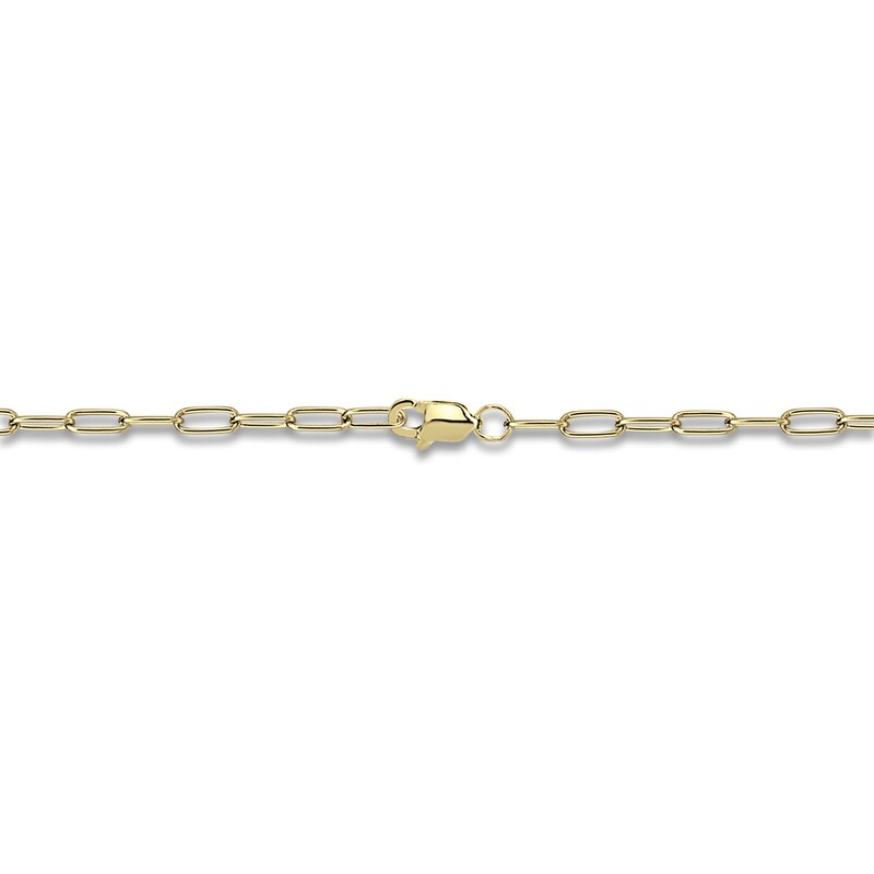 Main Image 3 of High-Polish Initial Bracelet Diamond Accents 14K Yellow Gold 7.25"