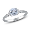 Thumbnail Image 2 of Natural Aquamarine & Diamond Engagement Ring 1/20 ct tw 14K White Gold