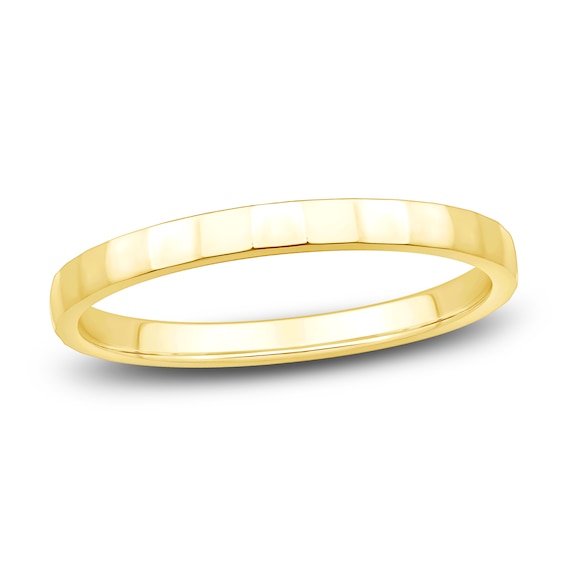 Jared The Galleria Of Jewelry High-Polish Faceted Wedding Band 14K Yellow Gold 1.9mm