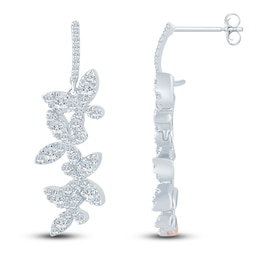 Pnina Tornai Diamond Butterfly Earrings 1 ct tw 14K White Gold