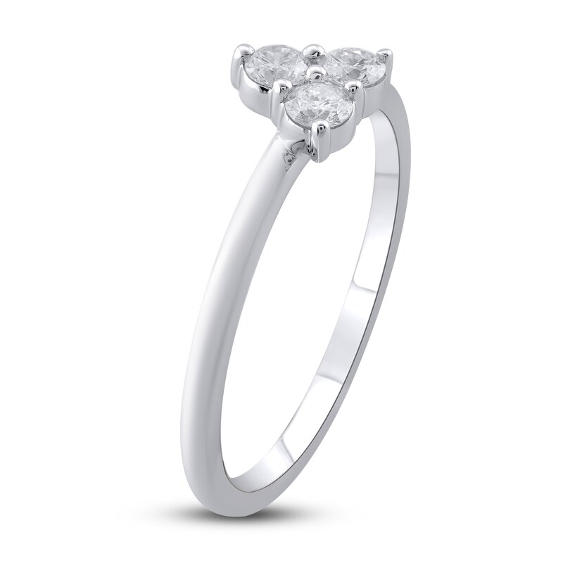 Main Image 2 of Diamond 3-Stone Ring 1/4 ct tw 10K White Gold