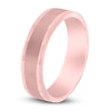 Thumbnail Image 1 of Men's Brushed Beveled Wedding Band 14K Rose Gold 6mm