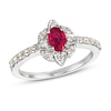 Thumbnail Image 1 of Le Vian Oval-Cut Natural Ruby Ring 1/3 ct tw Diamonds 14K Vanilla Gold